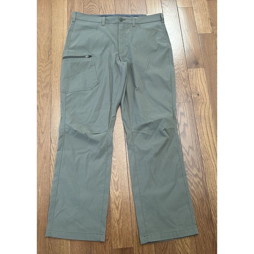 Eddie Bauer Mr Rainer Pant Green Hiking Adventure 36" X 32" Lightweight NWT
